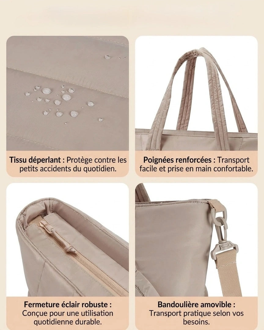 sac a langer beige, qualités du produit