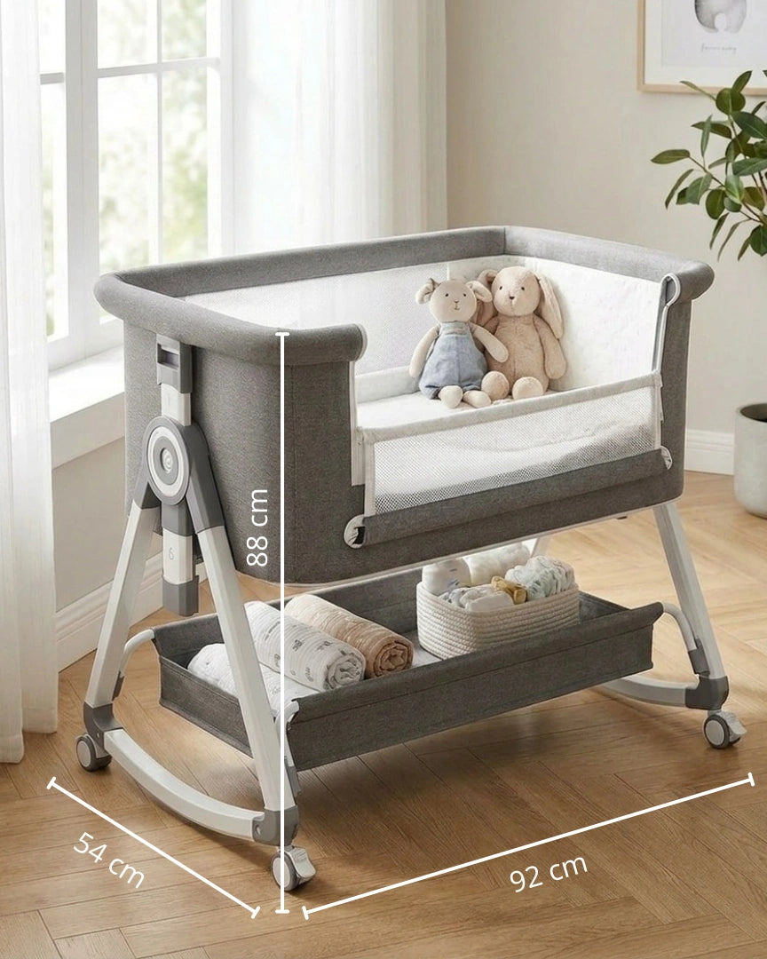 lit  cododo gris, ouvert, dimensions