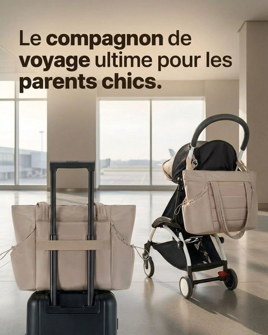 sac a langer beige, aeroport